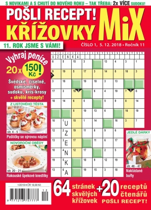 Pošli recept Křížovky MiX 1/2019