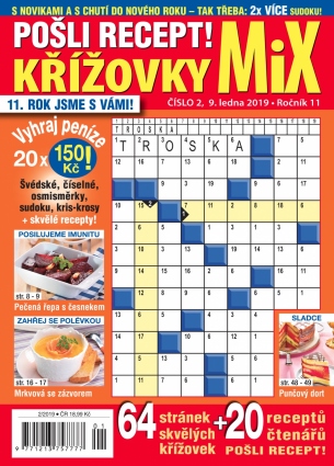Pošli recept Křížovky MiX 2/2019