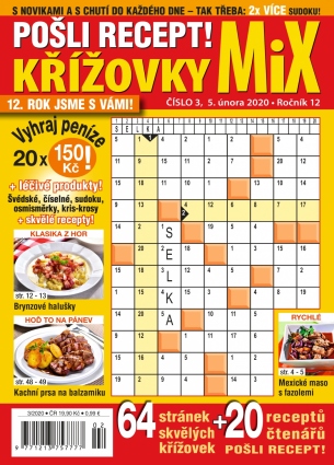 Pošli recept Křížovky MiX 3/2020