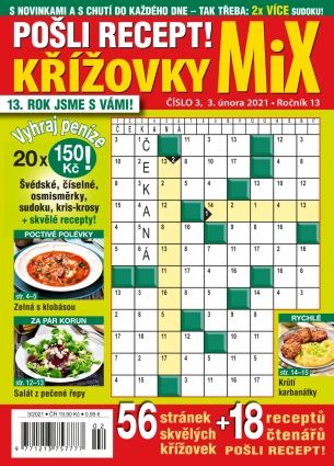 Pošli recept Křížovky MiX 3/2021