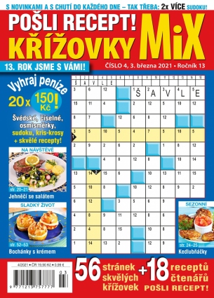 Pošli recept Křížovky MiX 4/2021