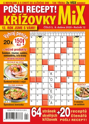 Pošli recept Křížovky MiX 5/2020