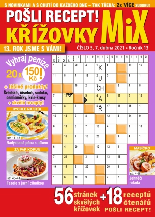 Pošli recept Křížovky MiX 5/2021
