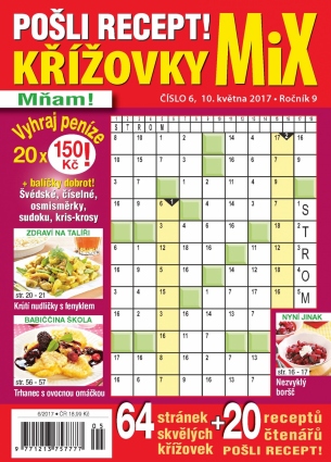 Pošli recept Křížovky MiX 6/2017