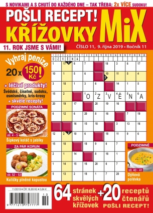 Pošli recept Křížovky MiX 11/2019