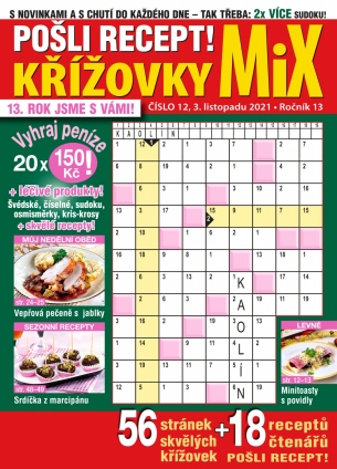 Pošli recept Křížovky MiX 12/2021