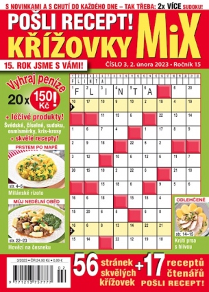 Pošli recept Křížovky MiX 3/2023